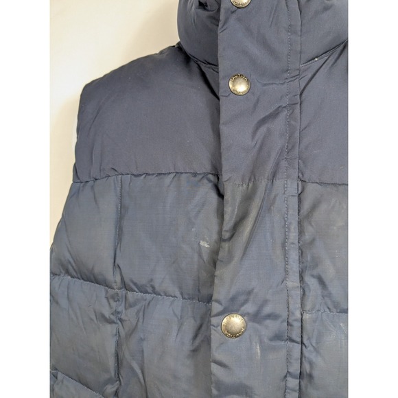 Nautica Down Vest Quilted Puffer Navy Feathers Gorpcore Winter Warm Mens M A057 - Picture 4 of 15
